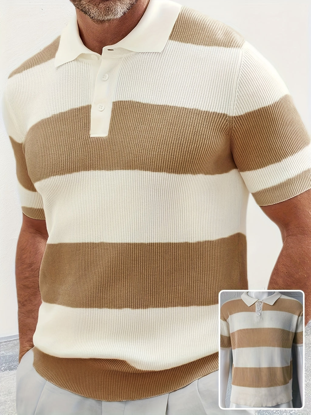 Collared Knit Polo Sweater