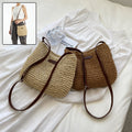 Woven Straw Holiday Tote