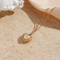 Golden Shell Heart Necklace