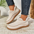 Plush-Lined V-Cut Ankle Boots