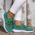 Woven Mesh Lace-Up Trainers