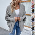 Wide-Lapel Batwing Cardigan