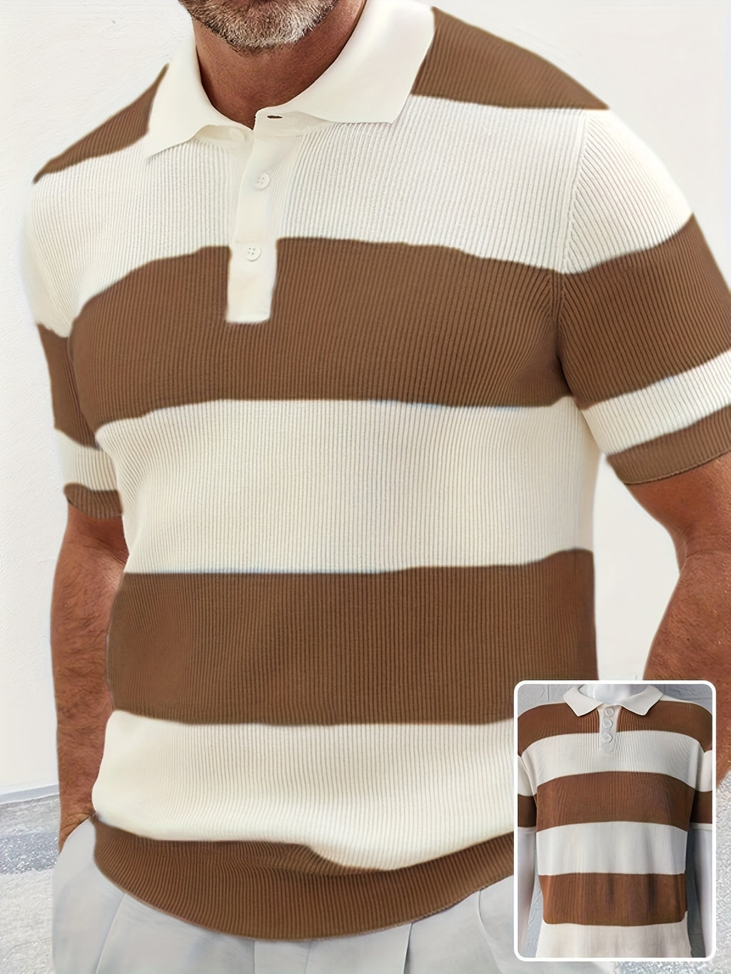 Collared Knit Polo Sweater