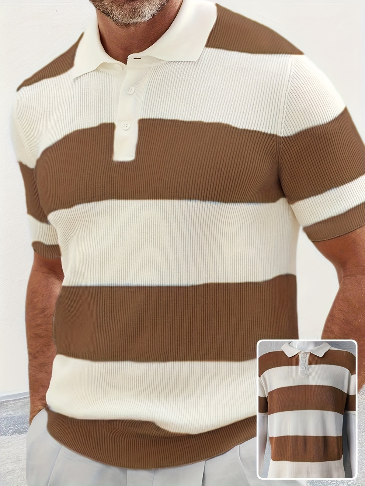 Collared Knit Polo Sweater